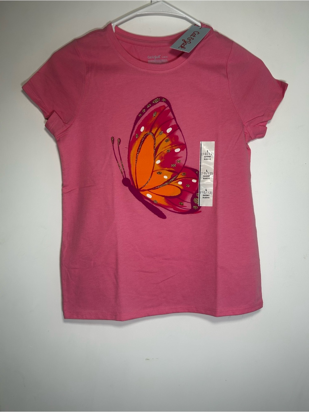 Cat & jack Pink Butterfly Short-Sleeve Tee